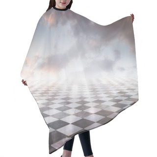 Personality  Gamero Chess, Pieces Marble Floor Hair Cutting Cape