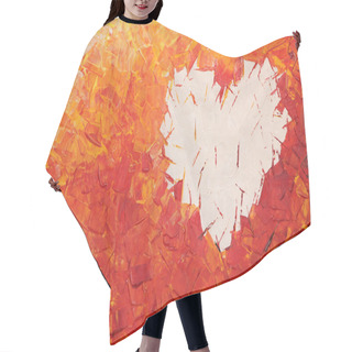 Personality  Heart On Fire, Acrylic Painting Hair Cutting Cape