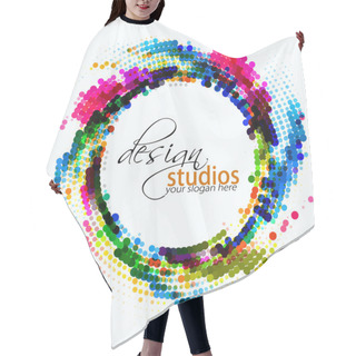 Personality  Abstract Colorful Circle Background Hair Cutting Cape