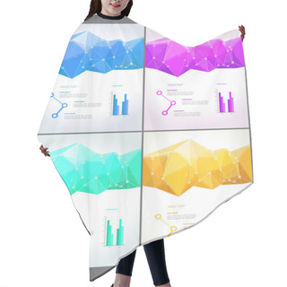 Personality  Abstract Modern Bright Multicolored Rectangles Flyers Hair Cutting Cape