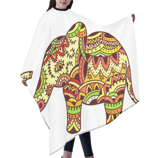 Personality  Decorative Elephant In Ethnic Pattern Hair Cutting Cape