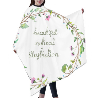 Personality  Watercolor Floral Frame For Wedding Invitation Design Hair Cutting Cape