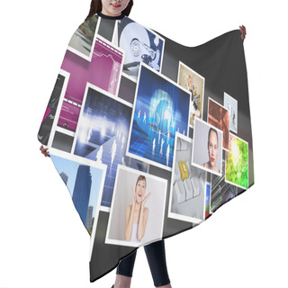 Personality  Screens With Images Flow Hair Cutting Cape