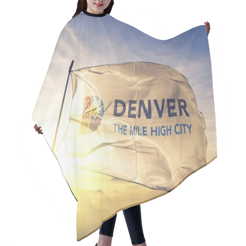 Personality  Denver of Colorado of United States flag waving hair cutting cape