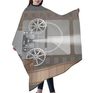 Personality  Movie Projector Hair Cutting Cape
