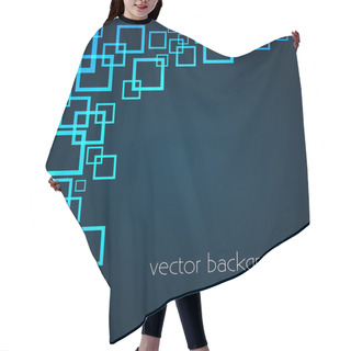 Personality  Vector Background With Squares. Hair Cutting Cape