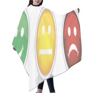Personality  Smiley Button Set Hair Cutting Cape