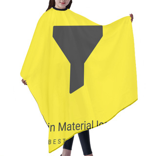 Personality  Big Funnel Minimal Bright Yellow Material Icon Hair Cutting Cape
