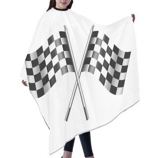 Personality  Checkered, Chequered Flags Finish Flag Hair Cutting Cape