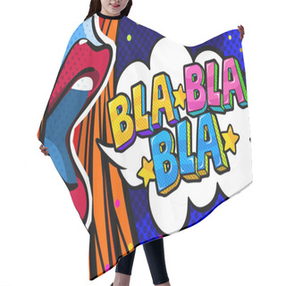 Personality  Mouth And Bla Bla Bla Message Hair Cutting Cape