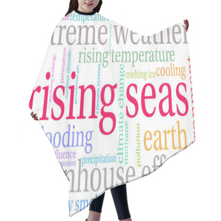 Personality  Rising Seas Word Cloud On A White Background.  Hair Cutting Cape