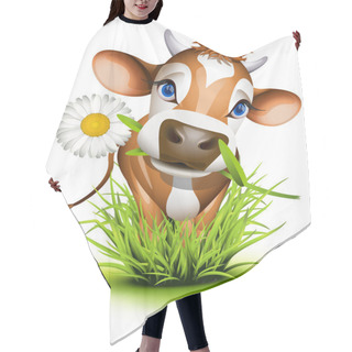Personality  Jersey Cow In Grass Hair Cutting Cape