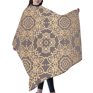 Personality  Golden Arabesque Pattern Hair Cutting Cape