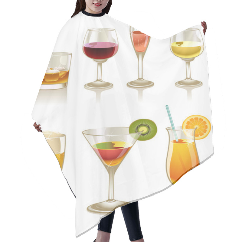 Personality  Cocktails And Drinks Hair Cutting Cape