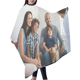 Personality  Family Talking With Counselor Hair Cutting Cape