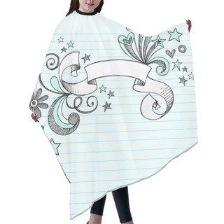 Personality  Back To School Scroll Ribbon Doodle Vector Design Hair Cutting Cape