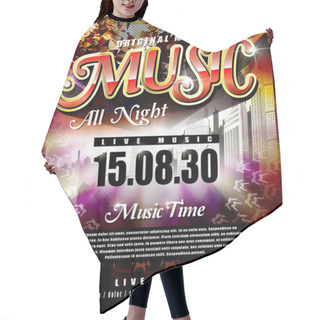 Personality  Modern Music Festival Poster Design Template  Hair Cutting Cape