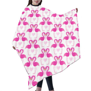 Personality  Flamingo And Hearts Pattern  Hair Cutting Cape