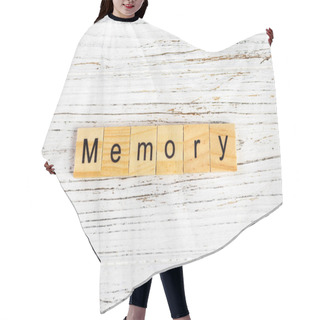 Personality  MEMORY Word Made With Wooden Blocks Concept Hair Cutting Cape
