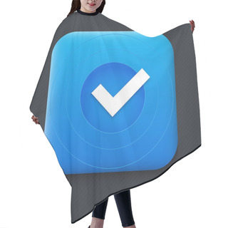 Personality  Check Mark. Vector Illustration Hair Cutting Cape