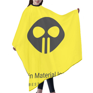 Personality  Alien Minimal Bright Yellow Material Icon Hair Cutting Cape