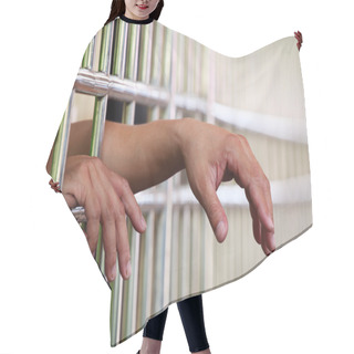 Personality  Hand In Jail Hair Cutting Cape