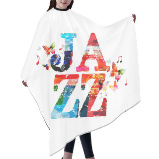 Personality  Colorful Jazz Music Concert Poster Hair Cutting Cape