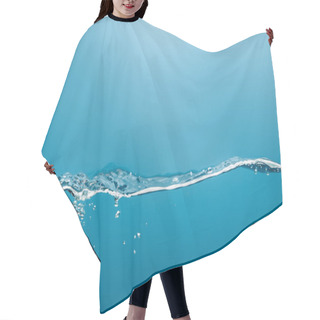 Personality  Pure Water With Splash And Drops On Blue Background Hair Cutting Cape