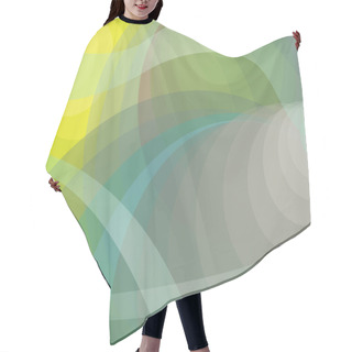Personality  Shades Of Yellow Green And Grey Background Hair Cutting Cape