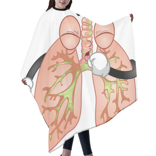 Personality  Coughing Lungs Mascot Hair Cutting Cape