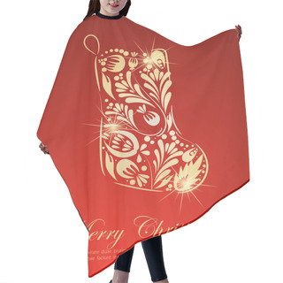 Personality  Golden Christmas Sock Hair Cutting Cape