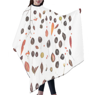 Personality  Floral Pattern From Dried Leaves Hair Cutting Cape