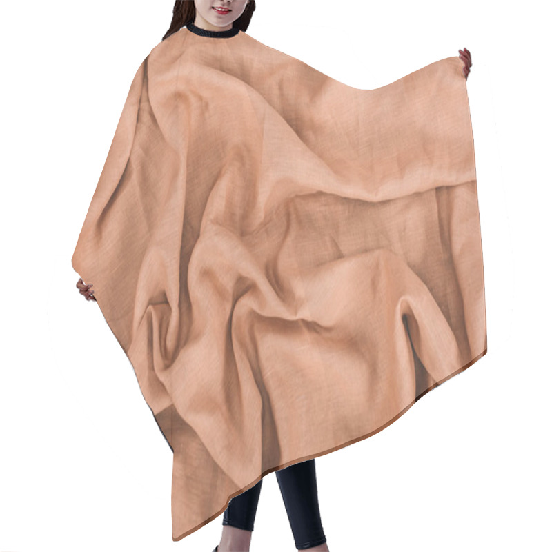 Personality  light brown linen texture hair cutting cape