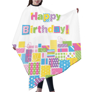 Personality  Happy Birthday Presents Greeting Card Hair Cutting Cape
