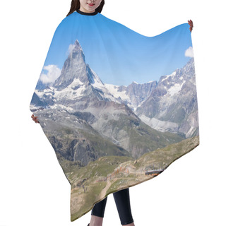 Personality  Matterhorn Peak With A Train , Switzerland Hair Cutting Cape