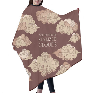 Personality   Collection Of Stylized Colored Clouds Hair Cutting Cape