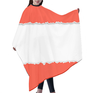 Personality  Ripped Paper With Text Clearance Hair Cutting Cape