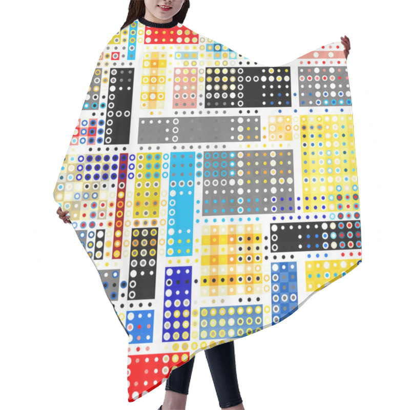 Personality  Geometric Abstract Pattern. Hair Cutting Cape