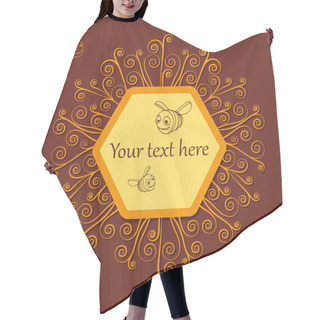 Personality  Bees And Honeycombs. Texture Hair Cutting Cape