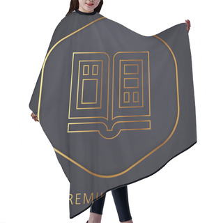 Personality  Book Golden Line Premium Logo Or Icon Hair Cutting Cape