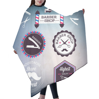Personality  Barber Shop Signs  Banner Vector Illustration   Hair Cutting Cape