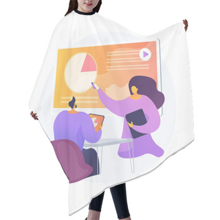 Personality  Digital Presentation Abstract Concept Vector Illustration. Hair Cutting Cape