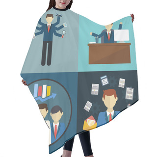 Personality  Human Resources And Self-development. Modern Business - Vector Illustration Hair Cutting Cape