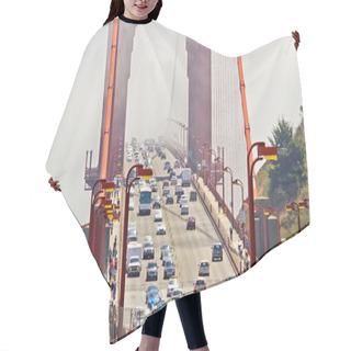Personality  Traffic On The Golden Gate Bridge Hair Cutting Cape