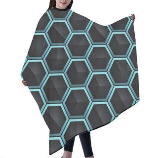 Personality  Abstract Hexagonal Background Geometric Grid Seamless Pattern Hair Cutting Cape