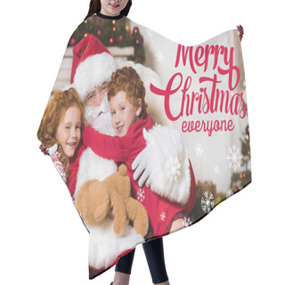 Personality  Santa Claus And Little Siblings Hair Cutting Cape