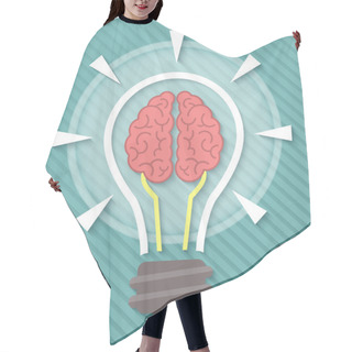 Personality  Brain And Idea Light Bulb Concept Hair Cutting Cape