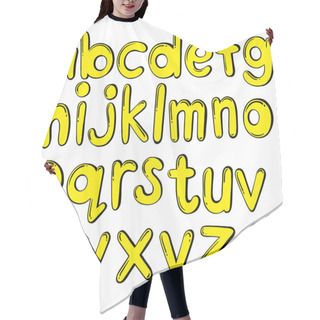 Personality  Letters Of The Alphabet In Yellow Colors Hair Cutting Cape