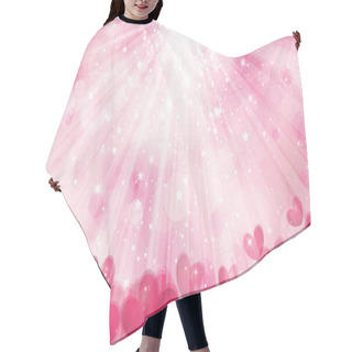 Personality  Pink Background With Lights Hair Cutting Cape