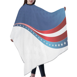 Personality  Abstract American Flag Hair Cutting Cape